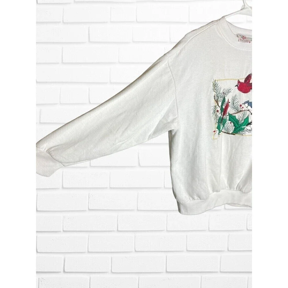 Vintage Nutcracker Women's Medium Crewneck Christmas Bird Xmas Sweatshirt Winter - Picture 4 of 7